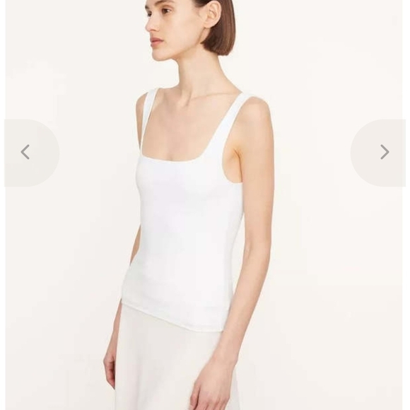 Vince Tops - VINCE. Women's White Sleeveless Top